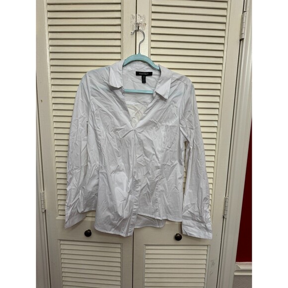 Ellen Tracy Button Down Long Sleeve Shirt SIZE L - Picture 1 of 5